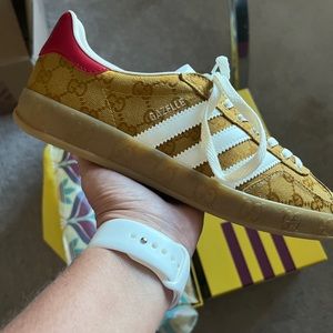 GUCCI X ADIDAS gg monogram gazelles